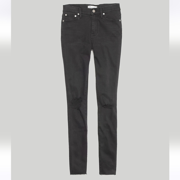 Madewell $128 9" Mid-Rise Skinny Jeans in Black Sea size 25 NWT H2230 - Picture 4 of 14